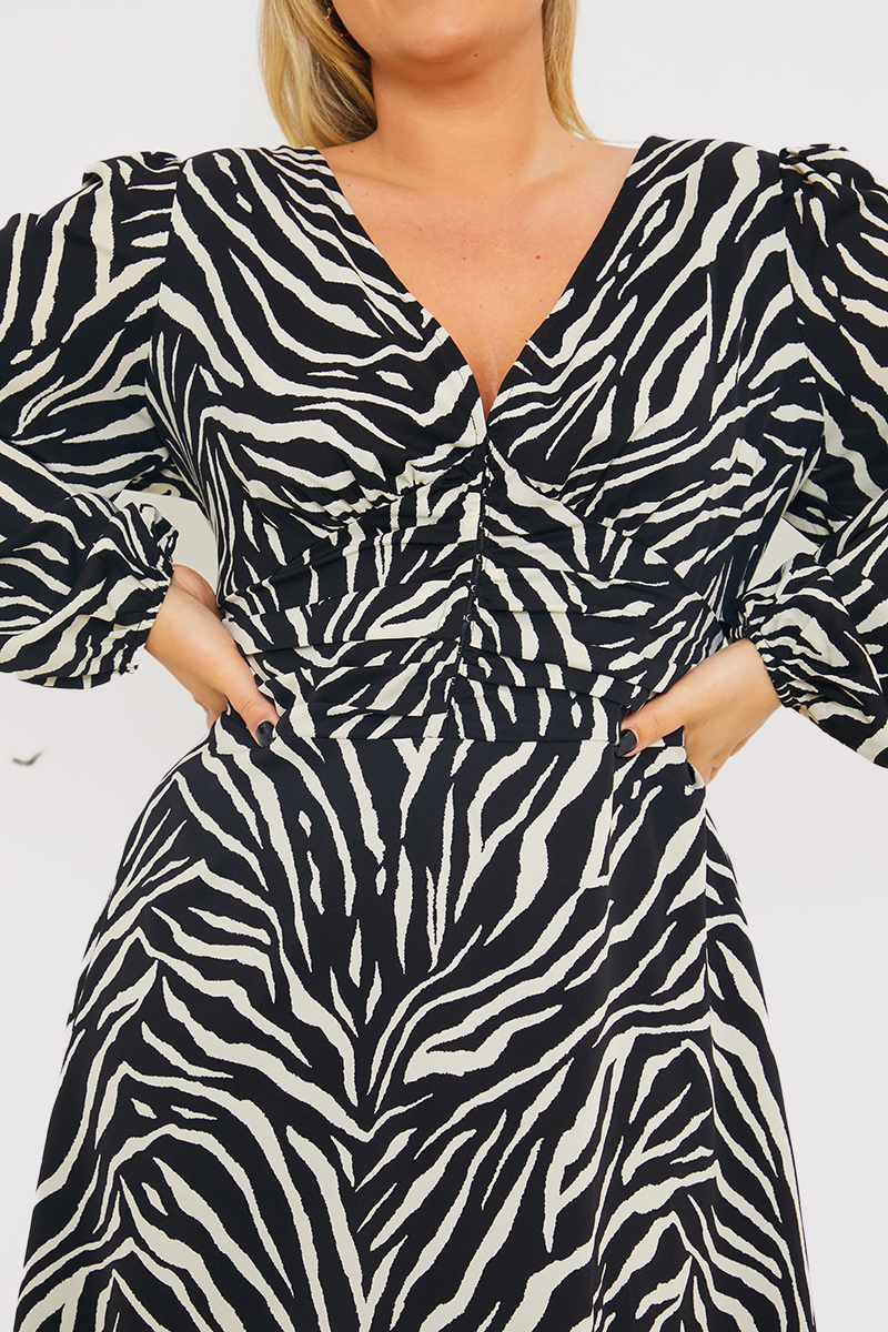Zebra Woven Mini Dress